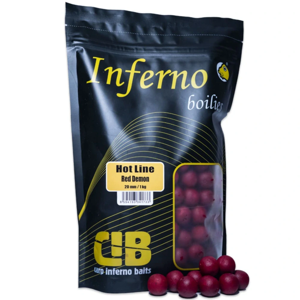 Kaprové Inferno Boilies Hot Line - Červený démon 1 kg