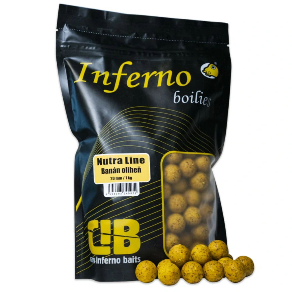 Kaprové Inferno Boilies Nutra Line - Banán/Chobotnica 1 kg