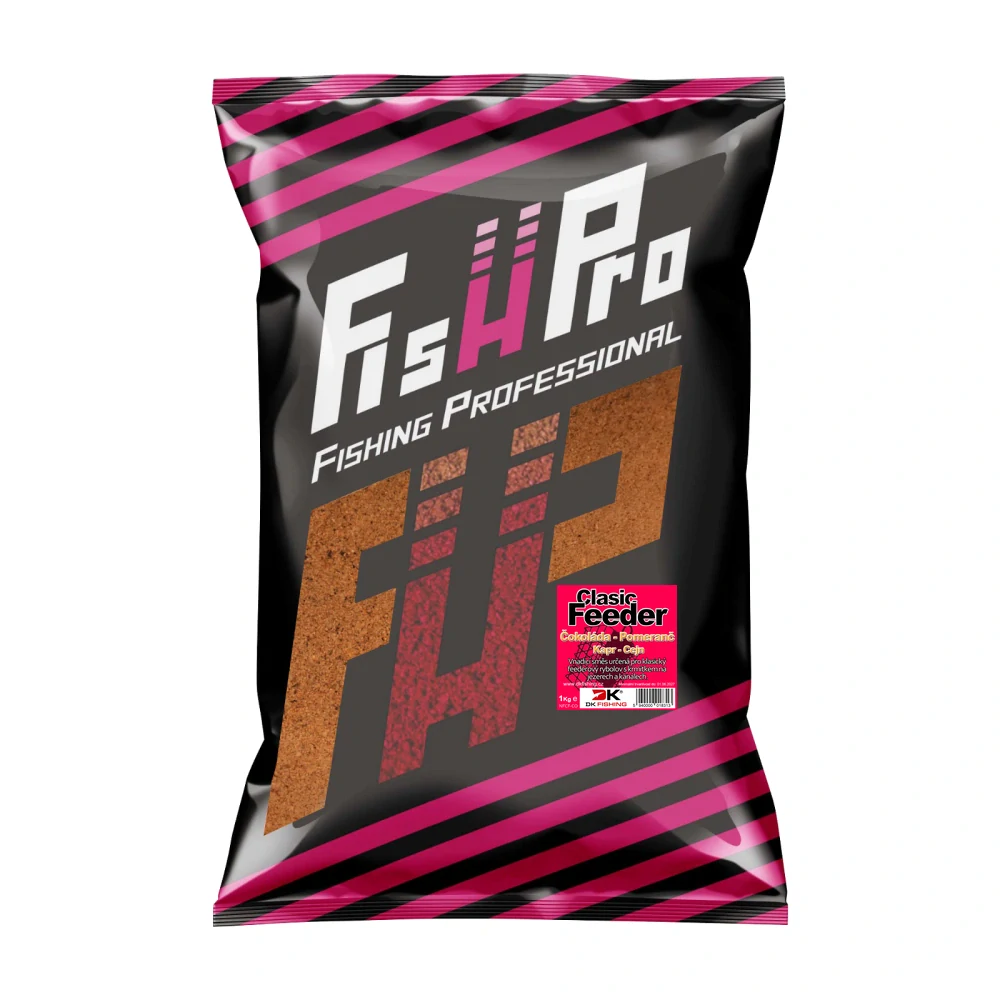Fish Pro kŕmna zmes Classic Feeder kapor–pleskáč čokoláda–pomaranč 1kg