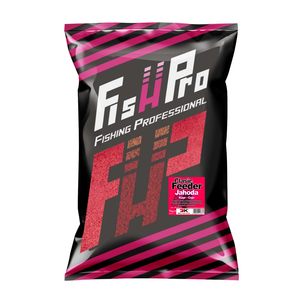 Fish Pro kŕmna zmes Classic Feeder kapor-pleskáč jahoda 1kg