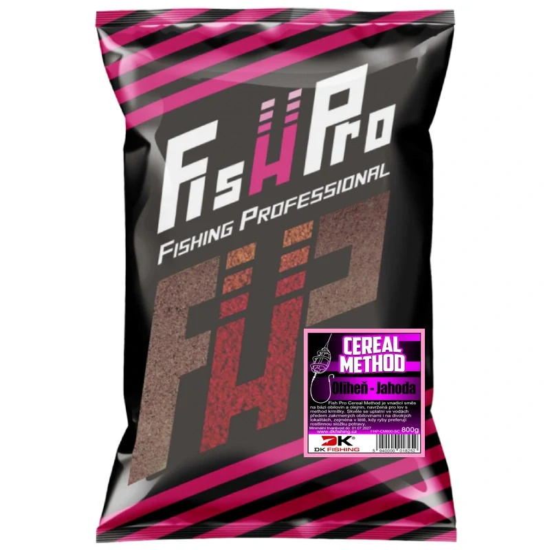 Fish Pro kŕmna zmes Cereal Method oliheň-jahoda 800g