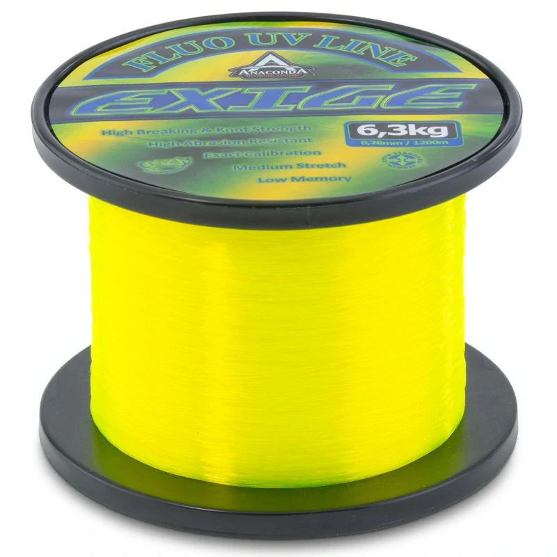 Anaconda vlasec Fluo Exige UV Carp Line 0,30mm 1200m