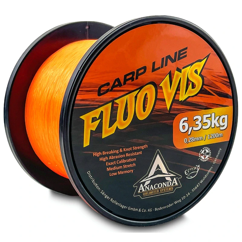Anaconda vlasec Fluo Vis oranžový 1200m 0,36 mm