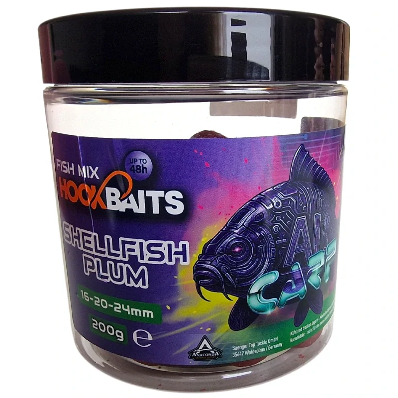 Anaconda nástraha AI Carp Hookbaits Fish Mix 200g 16/20/24mm Shellfish Plum