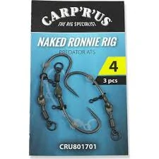 Carp´R´Us Náväzec Ready Naked Ronnie rig - Predator 3ks