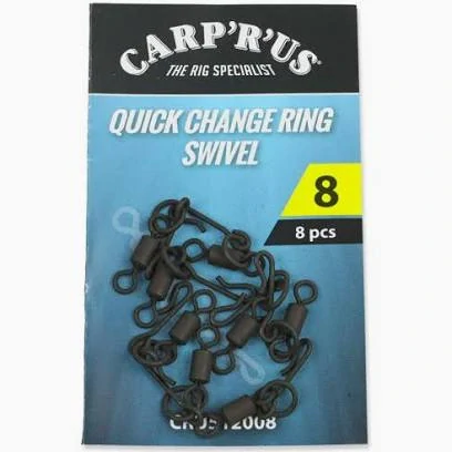 Carp´R´Us Obratlíky Quick Change Swivel - vel.8, 8ks
