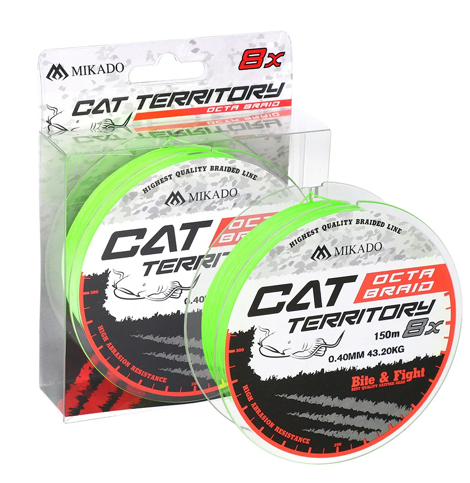 PLETENÁ ŠNÚRA - CAT TERRITORY OCTA BRAID - 0.50mm/53.3kg/150m - FLUO