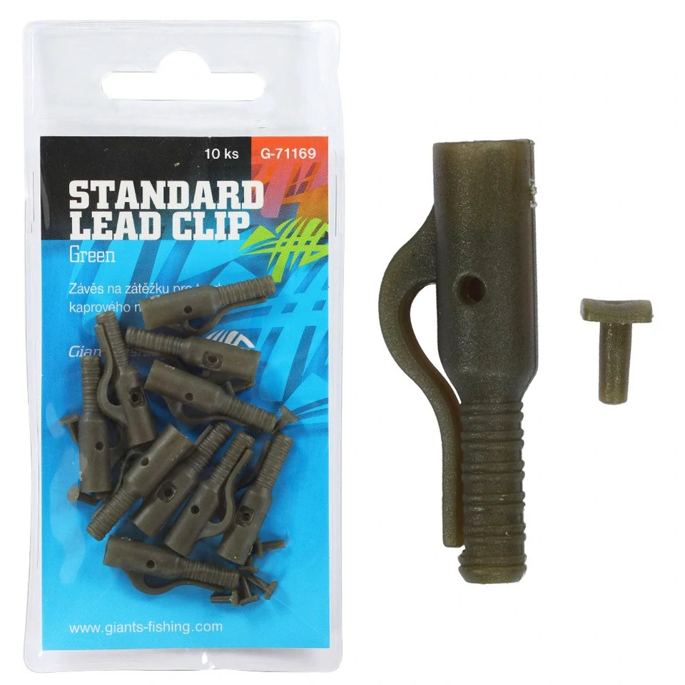 Giants fishing Záves na bočné olovo Standard Lead Clip Green/10ks