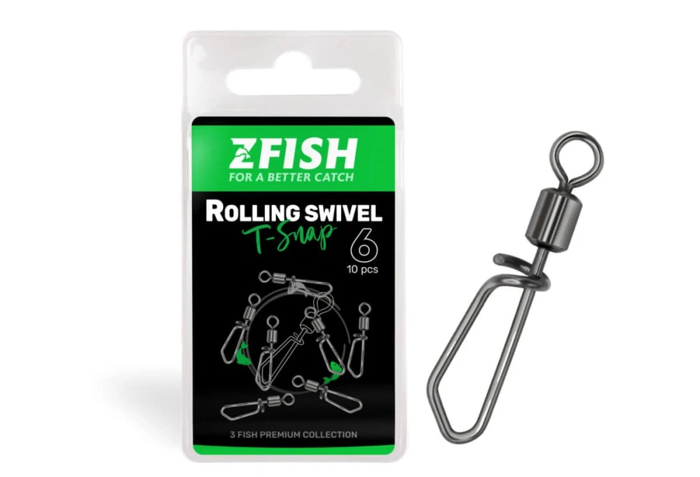 ZFISH OBRATLÍK S KARABÍNOU ROLLING SWIVEL & T SNAP