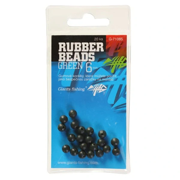 Gumové guličky Rubber Beads Transparent Green 4mm, 20ks