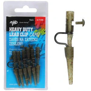 Giants fishing Záves na záťaž Heavy Duty Lead Clip with Pin Camo 6ks