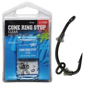 Sľudová zarážka s krúžkom Cone Ring Stop Clear with Oval Ring 4,5mm