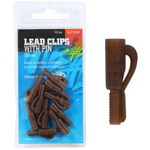 Giants fishing Záves na bočné olovo Lead Clip with Pin Hnedá/10ks