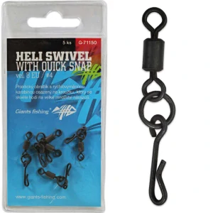 Heli Swivel with Quick Snap, 5ks, veľkosť # 4 (EÚ 8)