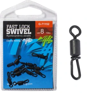 Giants fishing Rýchlovýmenný obratlík Fast Lock Swivel, vel.8/10ks