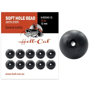 Hell-Cat Gumové guličky Soft Hole Bead (s krokom) 10ks, vel.12mm