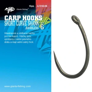 Giants fishing Háčik s očkom bez protihrotu Short Curve Shank 10ks
