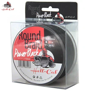 Hell-Cat Pletená šnúra Round Braid Power Black 200m