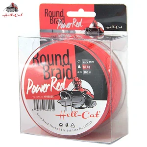 Hell-Cat Prepletená šnúra Round Braid Power Red 200m