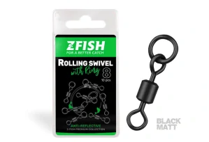ZFISH OBRÁTLIK ROLLING SWIVEL WITH RING BLACK MATT VEL.8/26KG