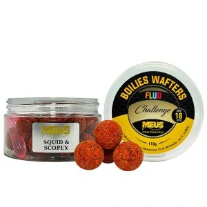 BOILIES CHALLENGE FLUO WAFTERS – Squid & Scopex