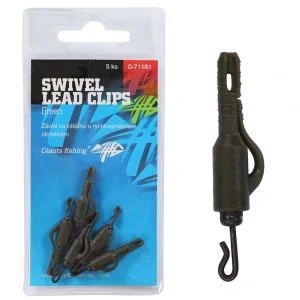 Giants fishing Závěs na bočné olovo Swivel Lead Clips Green 5ks