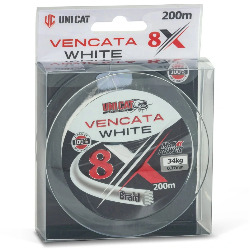 Uni Cat šnúra Vencata White 8X 200m 0,60mm 57kg