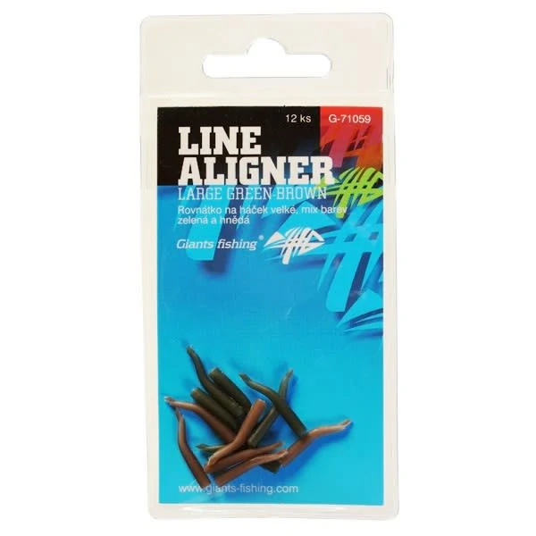 Rovnátka na háčik Line Aligner-Large Green-Brown / 12PC