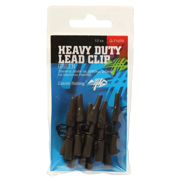 Bočný záves kovový Heavy Duty Lead Clip Green, 10ks