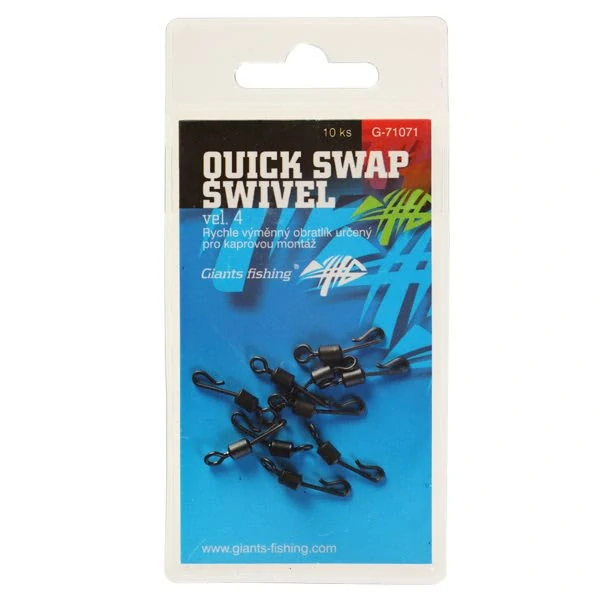 Rýchlovýmenný obratlík Quick Swap Swivel, UK.4 (vel.8 EU )/10ks
