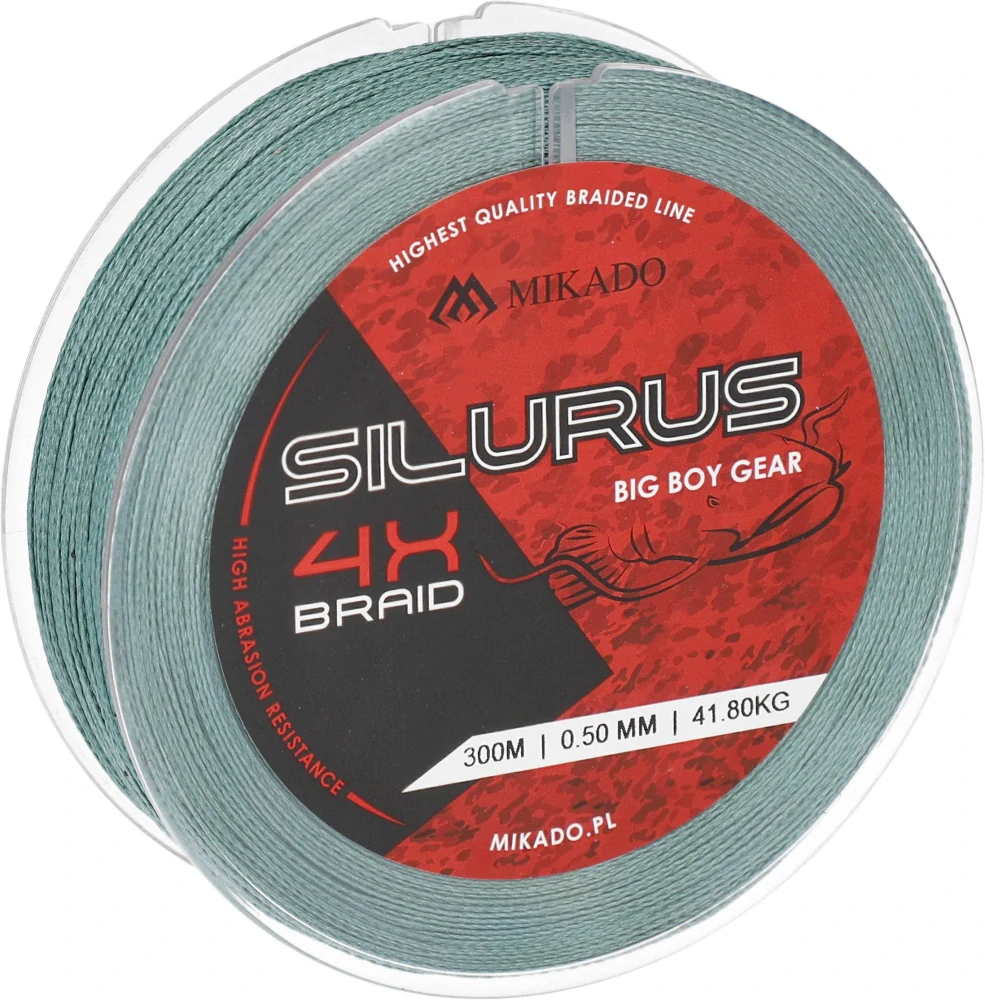Pletená Šnúra Silurus 4X Braid 0.35mm 300m Zelená