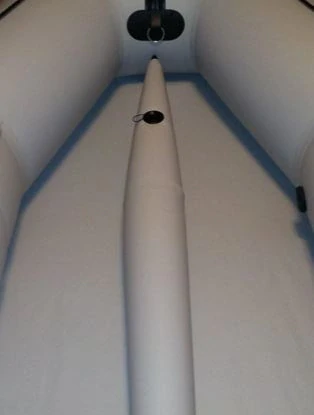 Čln Kolibri KM-245 D šedý, nafukovací kýl, pevná podlaha