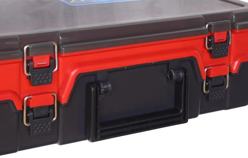 Hell-Cat Kufrík plastový TB Double Layer ( Red-Grey )