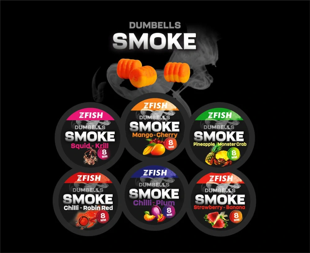 ZFISH SMOKE POP-UP DUMBELLS 8 MM
