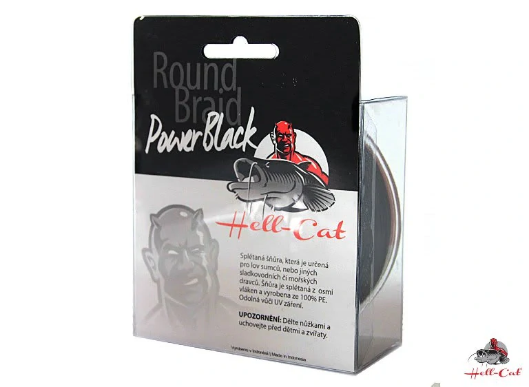 Hell-Cat Pletená šnúra Round Braid Power Black 200m