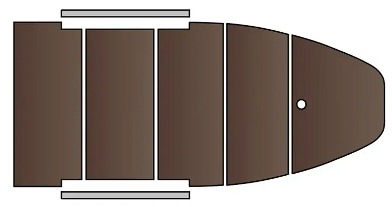 Čln Kolibri KM-300 D šedý, vystužená podlaha